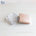 Square Loose Powder Jar with Water Pink Lid